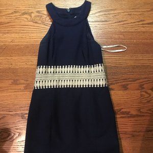 Lilly Pulitzer Navy and Gold Dress